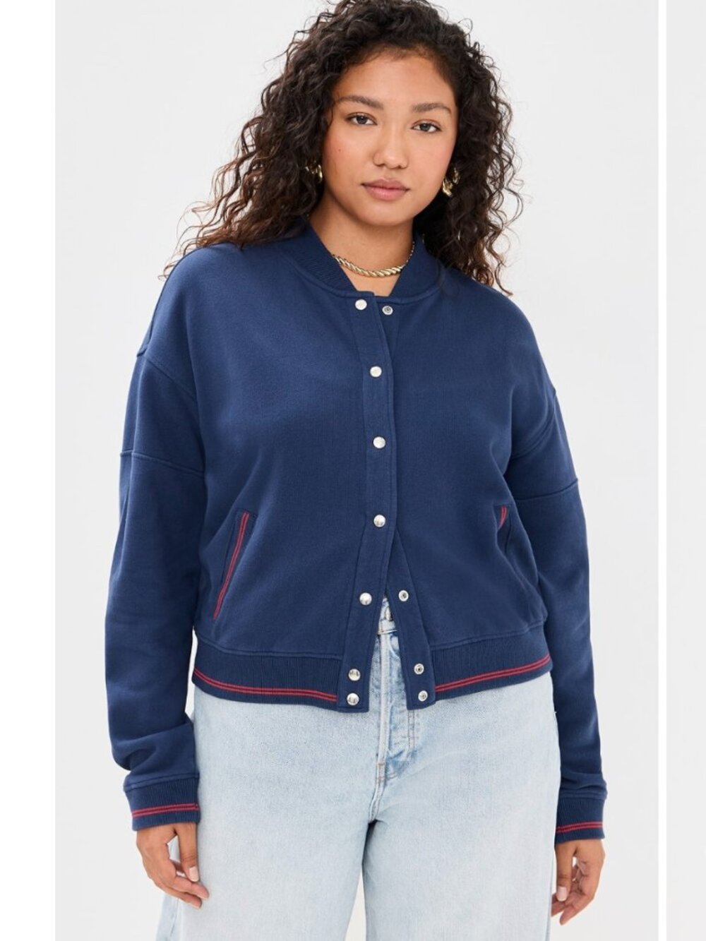 Clare V Le Varsity Snap Bomber Jacket NWT! - Picture 2 of 7